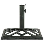vidaXL Socle de parasol Vert 44x44x31 cm Fonte