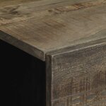 vidaXL Table de chevet gris clair 40x33x46 cm bois de manguier solide