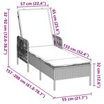 vidaXL Chaise Longue Ensemble de 3 Gris clair et gris foncé