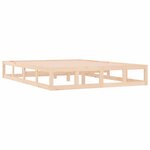 vidaXL Cadre de lit sans matelas 135x190 cm bois massif