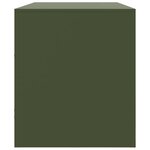vidaXL Meuble TV vert olive 99x39x44 cm acier
