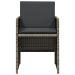 vidaXL Chaises de jardin avec coussins lot de 4 gris résine tressée