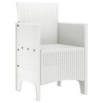 vidaXL Chaise de jardin 4 Pièces Blanc 53 x 49 x 85 cm PP
