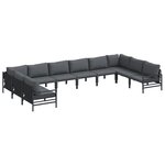 vidaXL Ensemble de canapé de jardin 10 Pièces Anthracite Acier