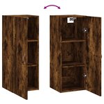 vidaXL Armoire murale chêne fumé 34 5x34x90 cm