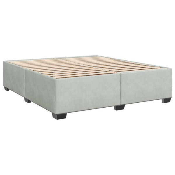vidaXL Cadre de lit Gris clair 180x200 cm Velours