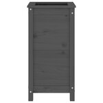 vidaXL Jardinière gris 40x40x78 cm bois massif de pin