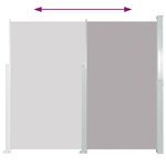 vidaXL Auvent latéral rétractable 140 x 300 cm Gris