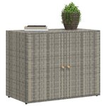 vidaXL Armoire de rangement jardin Gris 100x55 5x80 cm Résine tressée