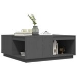 vidaXL Table basse Gris 100x101x40 5 cm Bois massif de pin