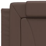 vidaXL Coussin de tête de lit marron 90 cm similicuir