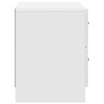 vidaXL Cabinet de chevet Blanc brillant 62 x 34 5 x 44 5 cm