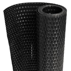 vidaXL Paravent de balcon noir 600x80 cm résine tressée