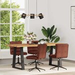 vidaXL Chaises à manger lot de 4 marron brillant similicuir