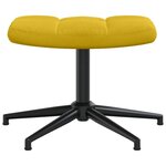 vidaXL Chaise de relaxation avec tabouret Jaune moutarde Velours