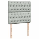 vidaXL Sommier à lattes de lit et matelas Gris clair 90x190 cm Velours