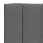 vidaXL Coussin de tête de lit gris foncé 160 cm tissu