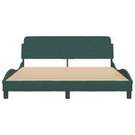 vidaXL Cadre de lit avec tête de lit Vert foncé 160x200 cm Velours