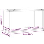 vidaXL Meuble TV chêne noir 60x24x32 cm bois d'ingénierie