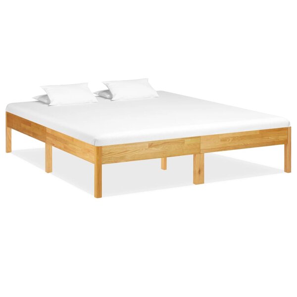 vidaXL Cadre de lit Bois de chêne massif 180 x 200 cm