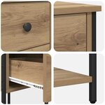vidaXL Cabinet de chevet 2 Pièces chêne artisanal 32 x 42 x 70 cm