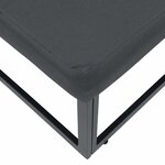 vidaXL Mobilier de jardin avec coussin Noir Aluminium