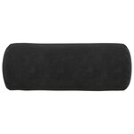 vidaXL Coussins d'accent 2 Pièces Noir Ø 15 x 40 cm