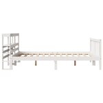 vidaXL Cadre de lit sans matelas blanc 120x190 cm bois de pin massif