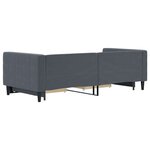 vidaXL Lit de jour avec gigogne et tiroirs sans matelas 90x200 cm