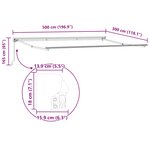 vidaXL Auvent Rétractable Bleu et Blanc 500 × 300 cm