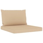 Vidaxl salon de jardin 10 pièces avec coussins beige