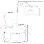 vidaXL Fauteuil de massage inclinable Taupe Tissu