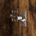 vidaXL Cabinet de salle de bain avec porte Chêne Fumé 40 x 30 x 100 cm