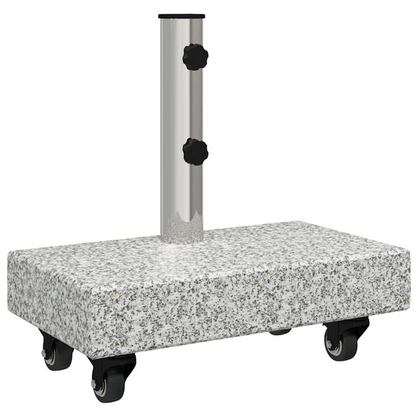 vidaXL Pied de parasol Gris 45 x 25 x 45 cm Granit Acier