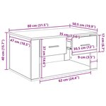 vidaXL Table basse Chêne artisanal 80 x 50 x 40 cm Bois d'ingénierie