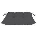vidaXL Chaises de jardin lot de 4 avec coussins anthracite Teck solide