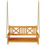 vidaXL Banc balançoire de jardin Marron 119 x 35 x 47 cm