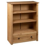 vidaXL Bibliothèque 80x35x110 cm Bois de pin massif Assortiment Panama