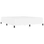 vidaXL Cadre de lit avec matelas Blanc pur 180 x 200 cm tissu