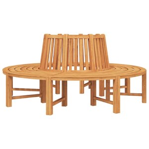 vidaXL Bancs circulaires lot de 2 demi-rond Ø201 cm bois massif teck