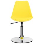 Vidaxl chaises de salle à manger pivotantes 4 pièces jaune similicuir