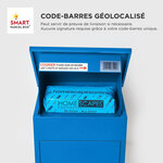 Boîte à colis moyenne 1 porte Bleu à accès frontal Acier galvanisé SMART PARCEL BOX™