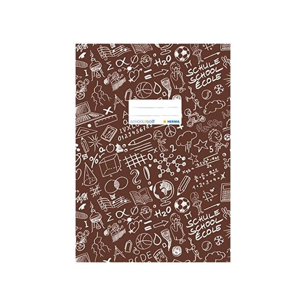 Protège-cahier 'Schoolydoo' A4 PP Avec Etiquettes Marron HERMA