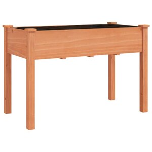 vidaXL Jardinière avec doublure marron 118x59x76 cm bois massif sapin