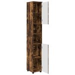 vidaXL Meuble de salle de bain haut Chêne fumé 30 x 35 x 192 cm