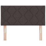 vidaXL Tête de lit avec des lumières à LED Réglable Marron 90 cm tissu