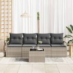 vidaXL Ensemble de Canapés 5 Pièces Gris clair et gris foncé polyrotin