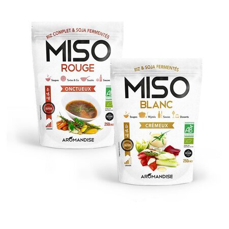 Miso blanc 250 g et Miso rouge 250 g