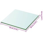 vidaXL Panneaux d'étagère 2 Pièces Verre Transparent 30 x 30 cm