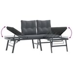 vidaXL Bancs de jardin avec coussins lot de 4 acier enduit de poudre